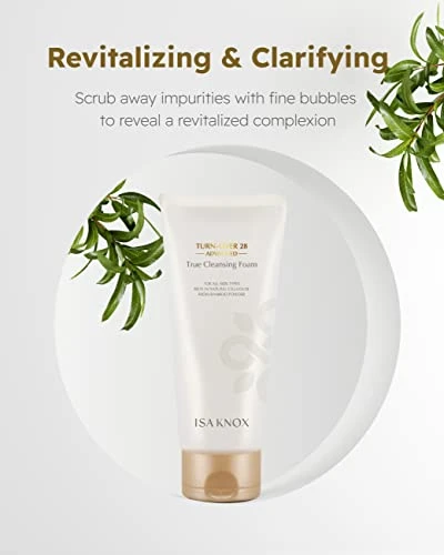 Isa Knox True Foaming Facial Cleanser 6.1Fl Oz Korean Skincare Non Drying Bubble Foam Face Wash Pomegranate Vinegar Natural Bamboo Cellulose