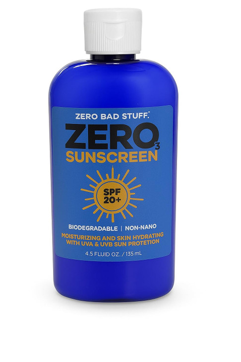 Zero Spf 20 Natural Sunscreen Uva Uvb Sunblock For Sport And Everyday Use Coral Reef Friendly Sun Lotion Made With 100 Percent Natural