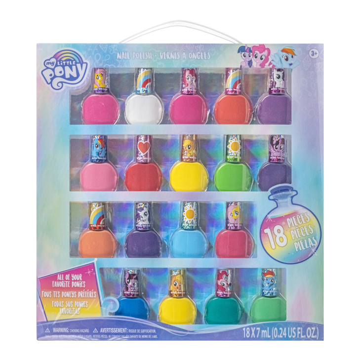My Little Pony Nail Polish Set 18 Piece Peel Off For Girls Ages 3 Plus