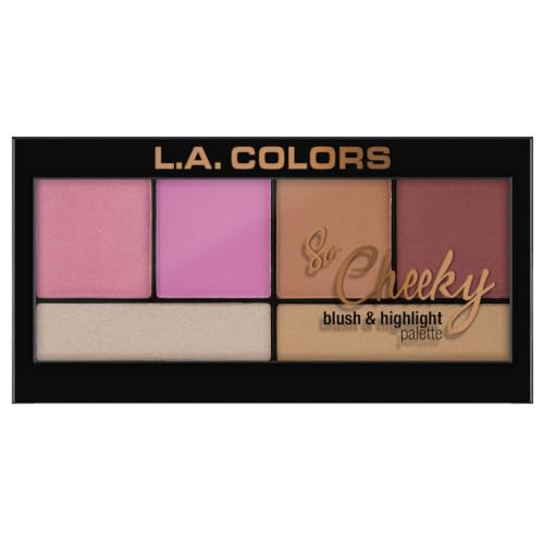 L.A. Colors So Cheeky Blush And Highlight Palette Pink And Playful C30461