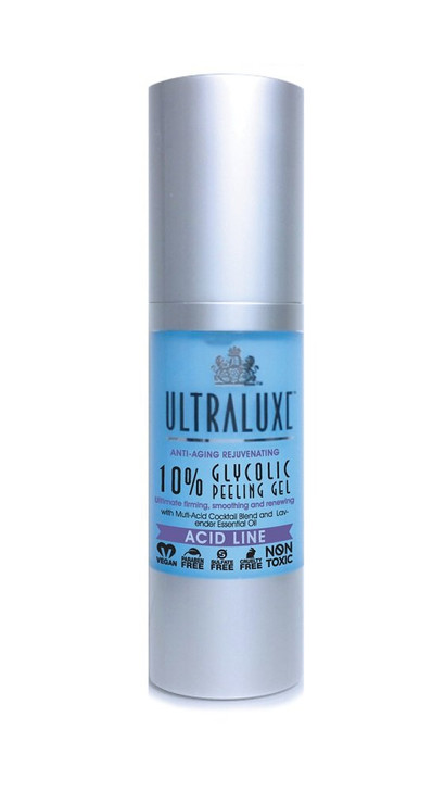 Ultraluxe Skin Care Anti Aging Rejuvenating 10 Percent Glycolic Peeling Gel 1 Oz