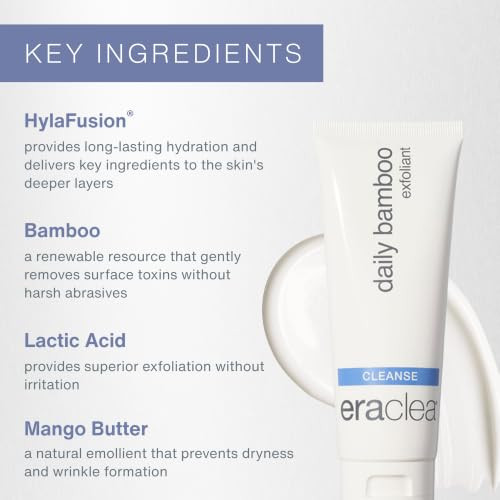 Eraclea Daily Bamboo Exfoliant Face Wash With Hyaluronic Acid 4 Fl Oz