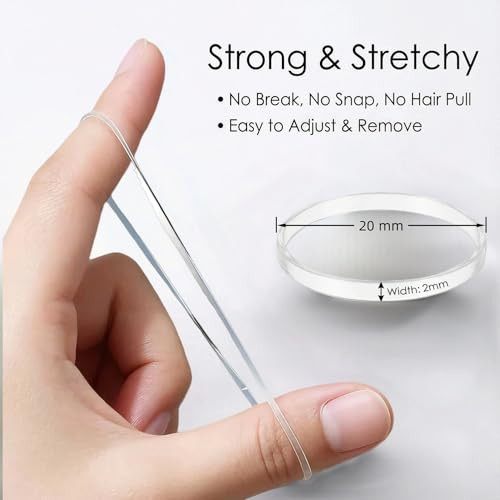 Eaone Clear Elastic Hair Rubber Bands 1500Pcs No Damage Mini Hair Ties Small Tiny Ponytail Holder Hairstyling Accessories For Women Girls