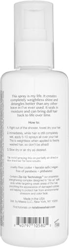 Kristin Ess Hair Hydrating Salon Leave In Conditioner Spray For Strength Plus Shine Lightweight Anti Frizz Detangler For Women Sulfate Free