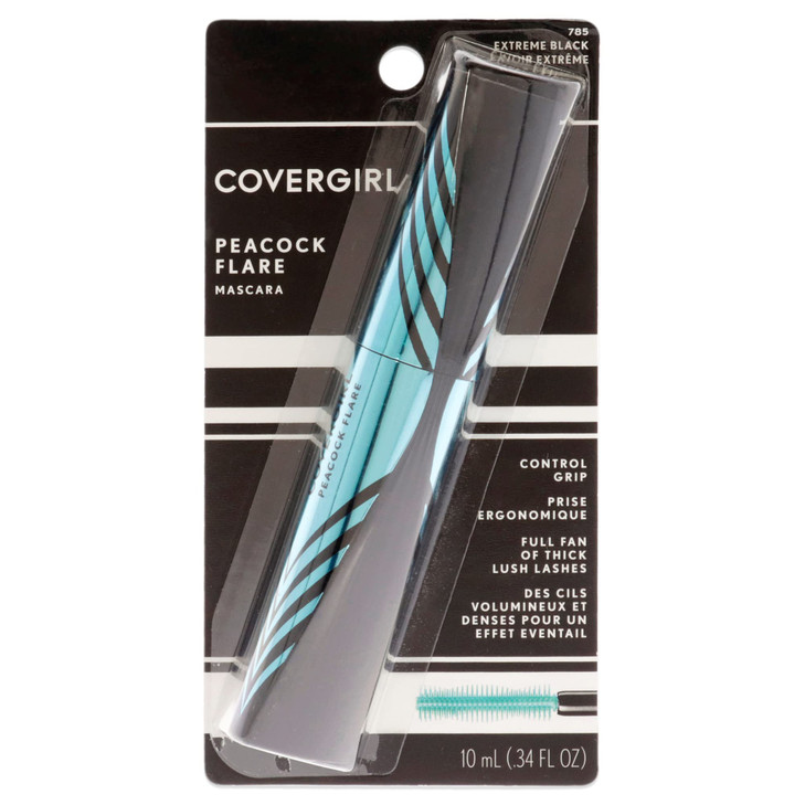 Covergirl Peacock Flare Mascara Extreme Black 0.3 Ounce Packaging May Vary
