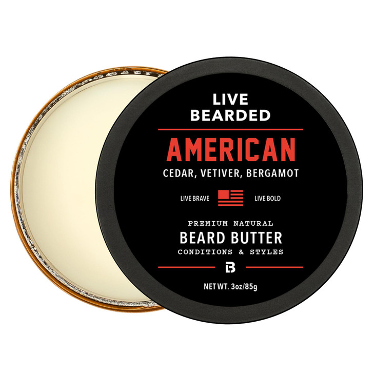 Live Bearded Beard Butter American Cedar Vetiver Bergamot 3 Fl Oz