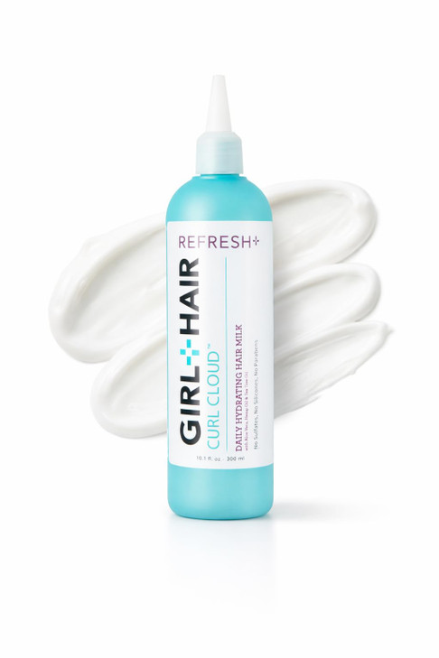 Girl Plus Hair Refresh Plus Hydrating Hair Milk For Curly Coily And Natural Hair Daily Lightweight Moisture For Braids Locs And Protective