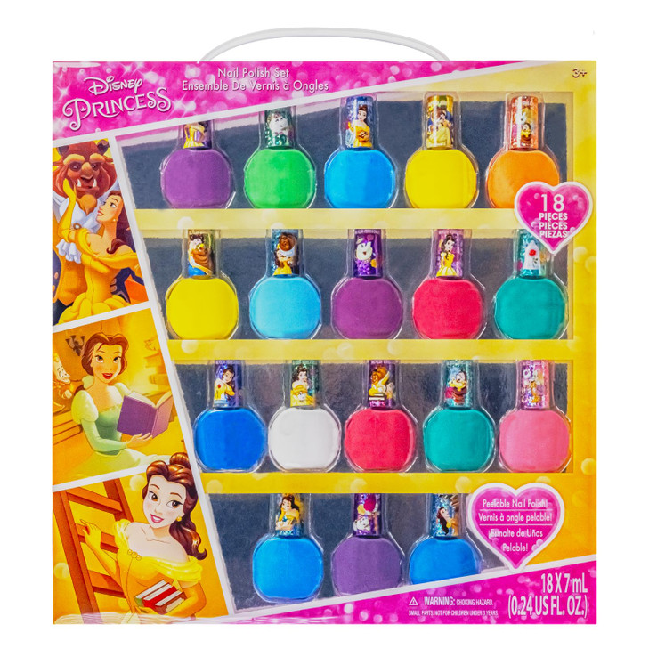 Disney Beauty And The Beast Nail Polish Set 18 Piece Peel Off