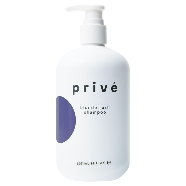 Prive Blonde Rush Shampoo Purple For Hair No Yellow Brass Off Damage Repair Natural Highlighted Bleached Blondes Smoothing Toning Blue