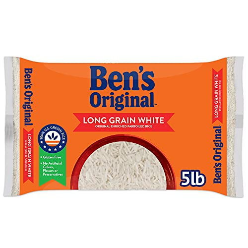 Ben S Original Enriched Long Grain White Rice Parboiled Rice 5 Lb Bag