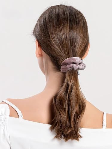 10 Pack Assorted Color Small Velvet Scrunchies For Thin Hair Women Elastic Hair Bands Accessories