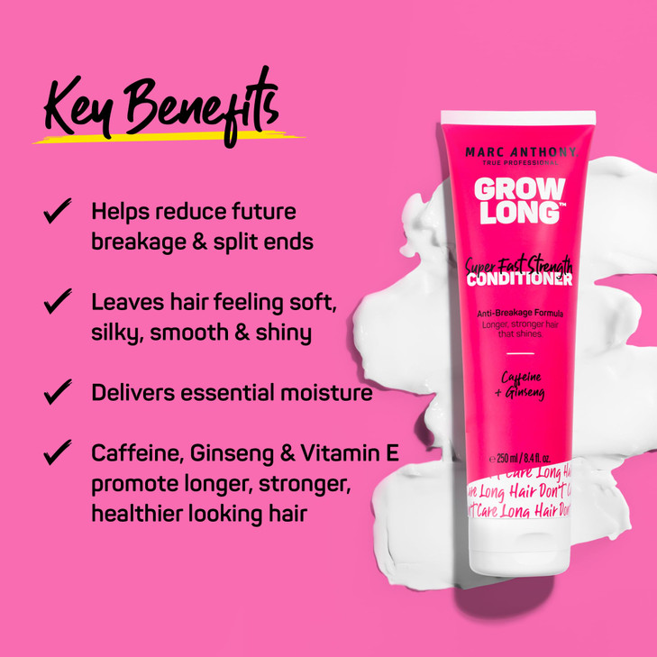Marc Anthony Strengthening Conditioner Grow Long Anti Frizz Anti Breakage And Nourishing Formula For Split Ends And Hair Growth Biotin
