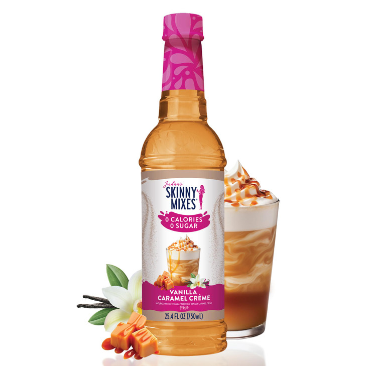 Jordan S Skinny Mixes Vanilla Caramel Creme Coffee Syrup 25.4 Fl Oz