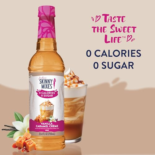 Jordan S Skinny Mixes Vanilla Caramel Creme Coffee Syrup 25.4 Fl Oz