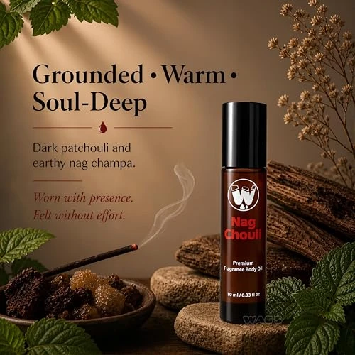 Wagsmarket Nag Champa Perfume Oil And Patchouli Essential Oil Nag Chouli Essential Perfume Oil Choose From Roll On To 0.33Oz 4Oz Glass