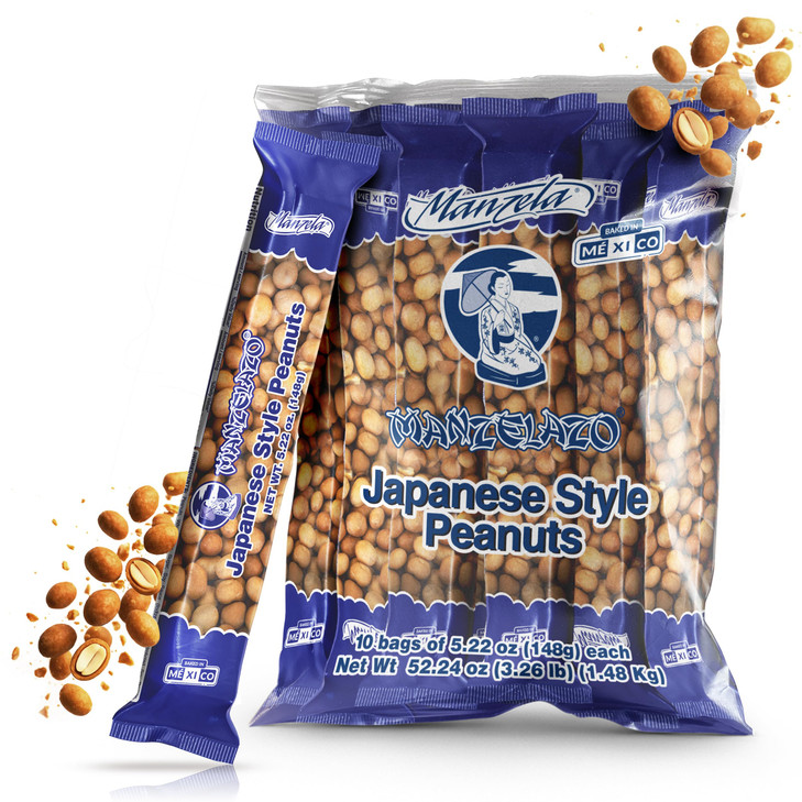 Manzela Japanese Style Coating Peanuts Crunchy With Flavorful Sauce Savory And Slightly Sweet Unique Texture Authentic Mexican Snack