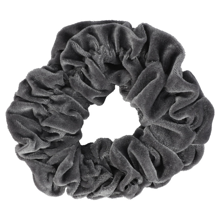 Motique Accessories Jumbo Velvet Scrunchie For Women Grey