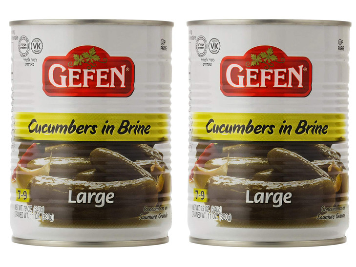 Gefen Large Pickled Cucumber In Brine 19Oz 2 Pack