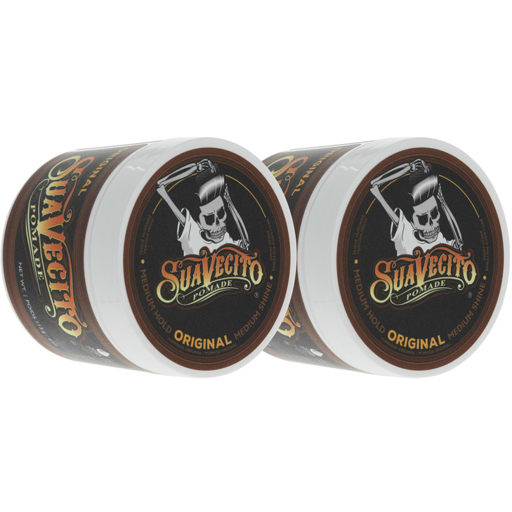 Suavecito Pomade Original All Day Hold For Hairstyles For Men Medium Shine Water Based Wax Like Flake Free Gel Easy To Wash Out 4 Oz Pack Of