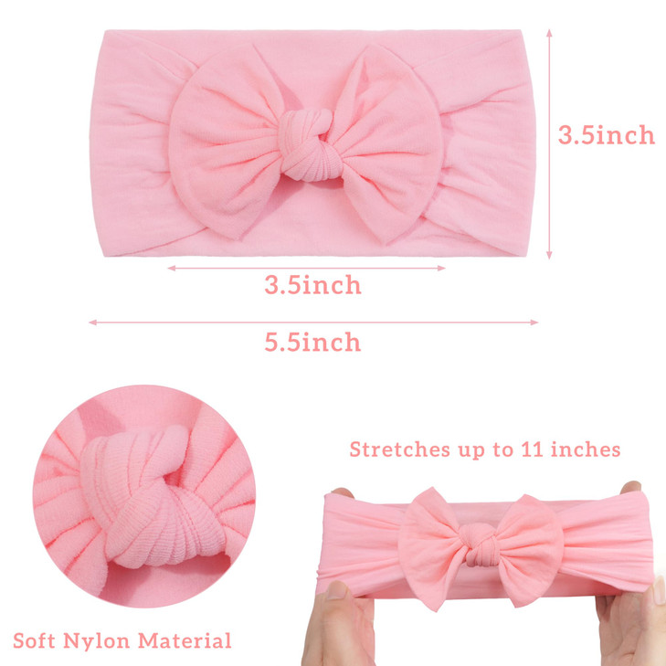 Céllot Super Stretchy Knot Baby Girl Headbands With Hair Bows For Newborn