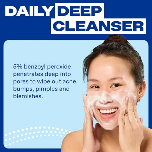 Differin Acne Face Wash 5 Percent Benzoyl Peroxide Daily Cleanser 4Oz