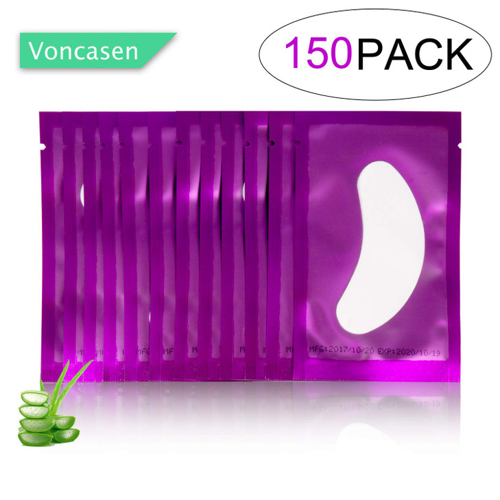 150 Pairs Set Under Eye Pads Comfy And Cool Under Eye Patches Gel Pad For Eyelash Extensions Eye Mask Beauty Tool Purple