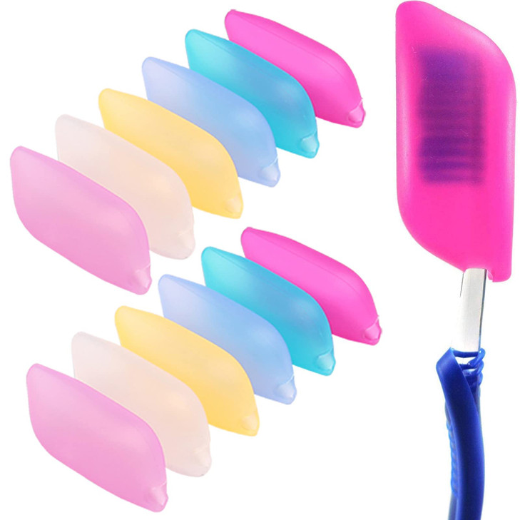 V Top Silicone Toothbrush Case Covers 12 Pack Toothbrush Head Covers For Travel Tooth Brush Covering For For Home And Outdoor