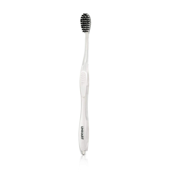 Linhart Extra Soft Toothbrush White With Black Bristles 1 Pack