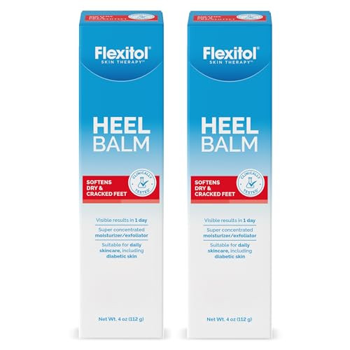 Flexitol Heel Balm Twin Pack 25 Percent Urea Cream For Dry Cracked Heels 2X4 Oz