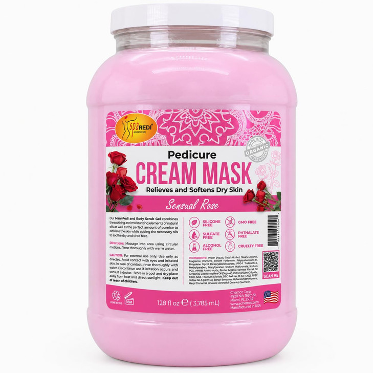 Spa Redi Foot And Body Cream Mask Deep Moisturizing 128 Oz