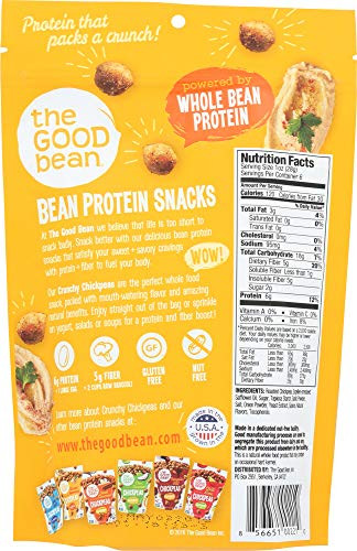 The Good Bean Crunchy Chickpeas Classic Hummus 6 Oz Resealable Bag Roasted Chickpea Beans Vegan Snack With Good Source Of Plant Protein And