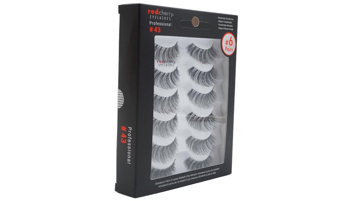 Red Cherry False Eyelashes #43 Professional - 6 Pairs