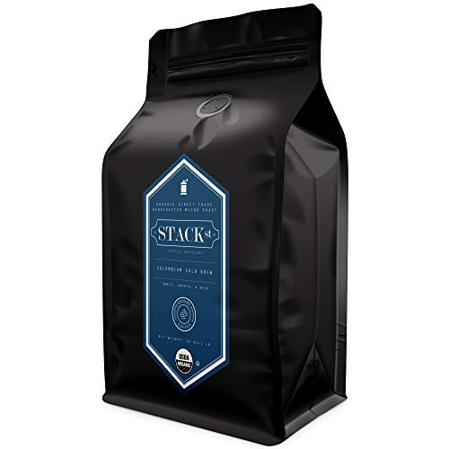 Organic Cold Brew Coffee Coarse Ground 1 Lb Colombian Supremo Reserve Flavor Dark Roast Coarse Grind 100 Percent Arabica Beans Handcrafted