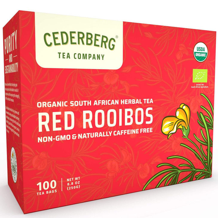 Red Rooibos Tea 100 Teabags Usda Organic Naturally Caffeine Free Cederberg Tea Company