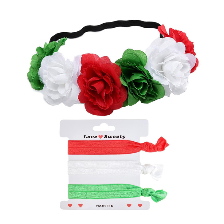Love Sweety Delicate Dew Rose Flower Headband Floral Crown Mexican Hair Wreath Christmas