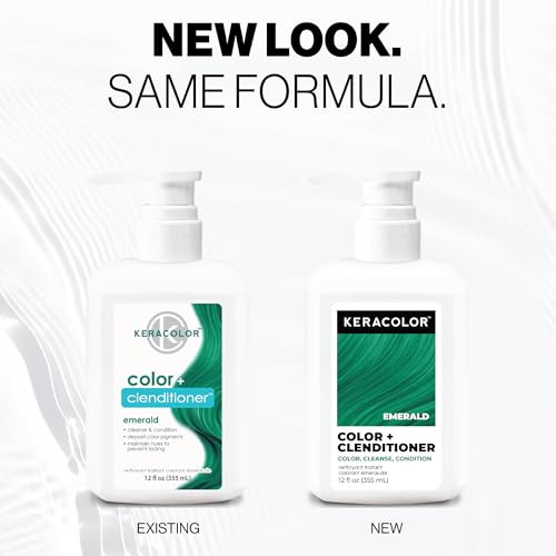 Keracolor Color Plus Clenditioner Semi Permanent Color Emerald 12 Fl Oz