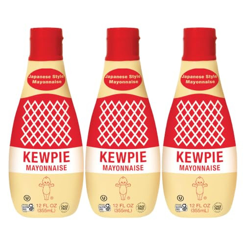 Kewpie Mayonnaise Japanese Mayo Sandwich Spread Squeeze Bottle 12 Ounces Pack Of 3