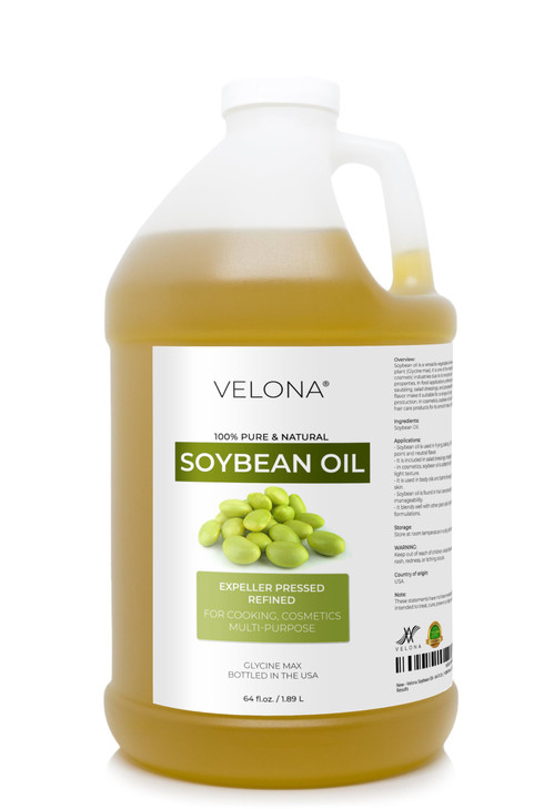 Velona Soybean Oil 64 Fl Oz Expeller Pressed Refined