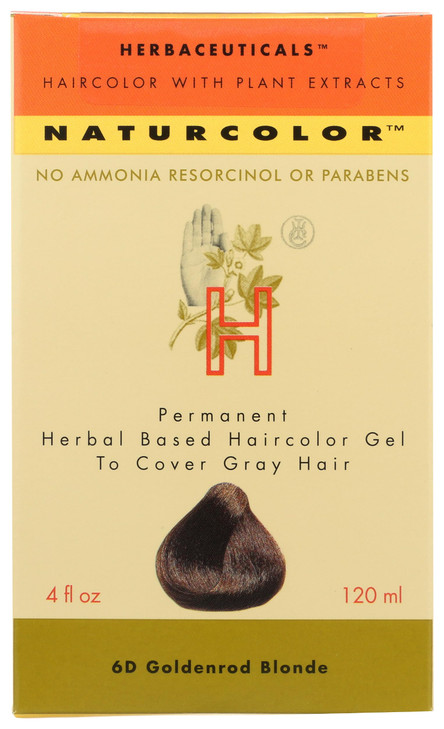 Naturcolor 6D Goldenrod Permanent Hair Color Ammonia Free 4 Fl Oz