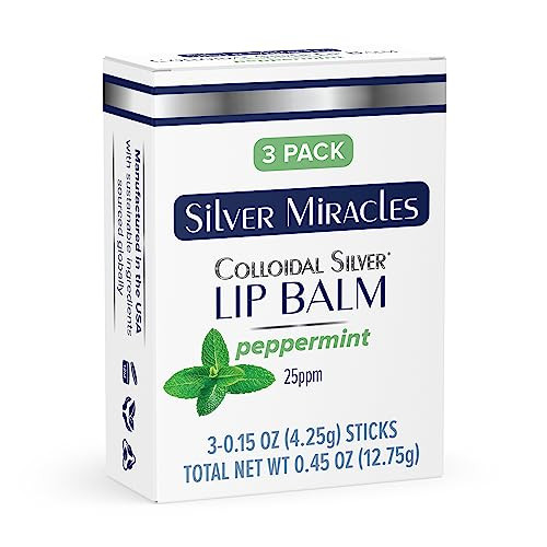 Silver Miracles - Colloidal Silver Lip Balm - TUBE - 3 Pack