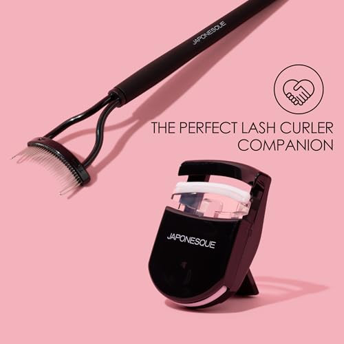 Japonesque Velvet Touch Lash Separator 0.43 X 5.79 X 1.18 Inches Eyelash Comb Lash Separator Tool Remove Mascara Clumps Arc Lash Brush Black