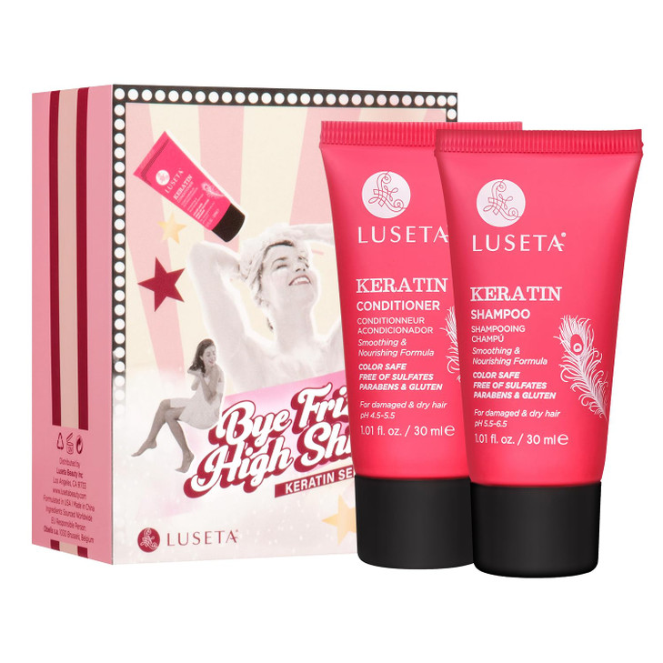 Luseta Keratin Travel Shampoo And Conditioner Smoothing Mini Kit 1.01Oz 2