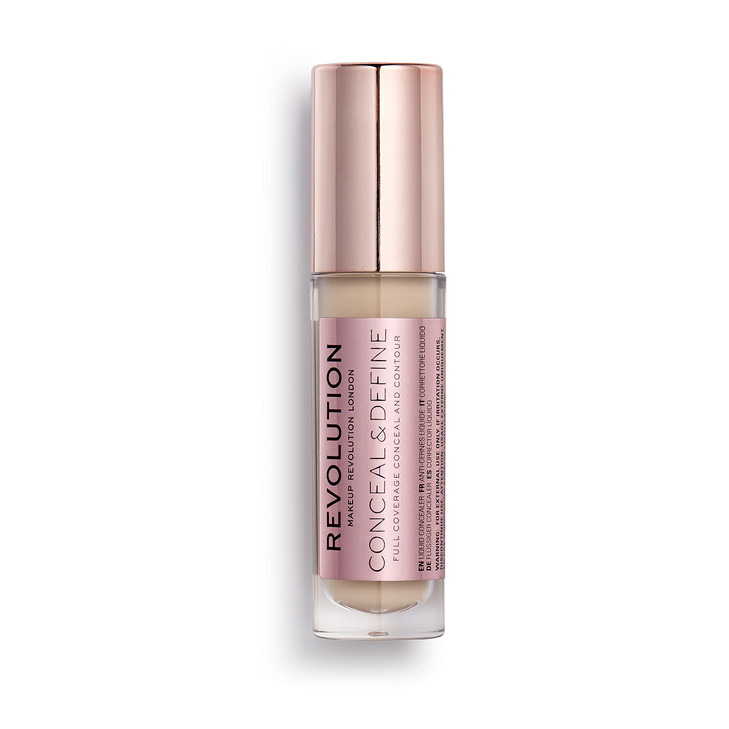 Revolution Conceal And Define Concealer Full Coverage And Lightweight Long Lasting Matte Finish Vegan And Cruelty Free C2 Fair To Light Skin