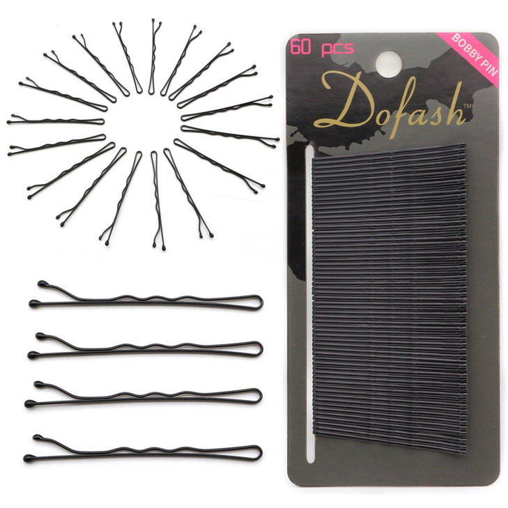 Dofash 5Cm 2In Bobby Pins Black Metal Hair Grips For Hair Decoration 60Pcs Black