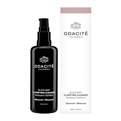 Odacité Facial Cleanser With Foam Black Mint Activated Charcoal And Rhassoul Clay Glow Recipe Facial Moisturizer With Deep Cleanse For