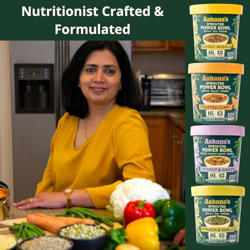 Aahana S Sprouted Lentils Vegan Gut Healthy Gluten Free Meals 8 Pack
