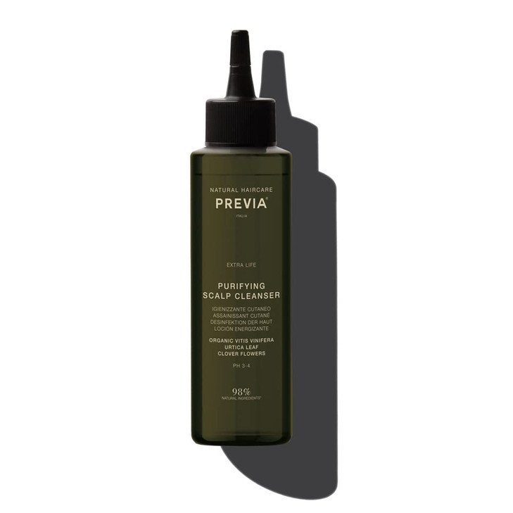 PREVIA Purifying Scalp Cleanser | Extra Life, The Virtuous Scalp Ritual | Anti-Dandruff Treatment, Hydrating Detox Oil with Natural Clover Flower, Ve