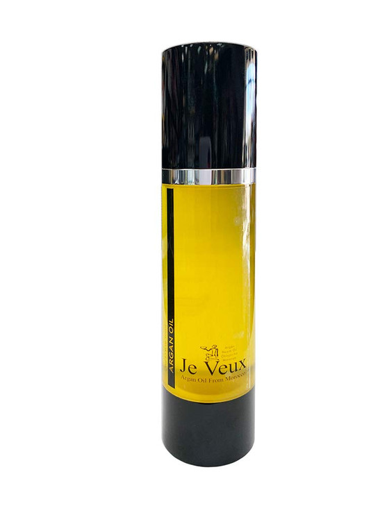 Je Veux New Larger Size... 2.7 Oz Organic Moroccan Argan Oil 100 Percent Pure Ingredients Oblepicha Neem Oil And Restorative Mineral Blend