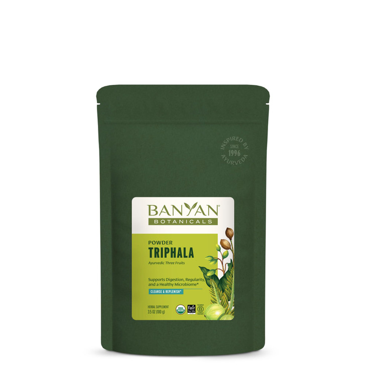 Banyan Botanicals Triphala Powder - Organic Digestion Supplement with Amla, Haritaki & Bibhitaki  Digestion, Colon Support & Healthy Gut Microbiome*
