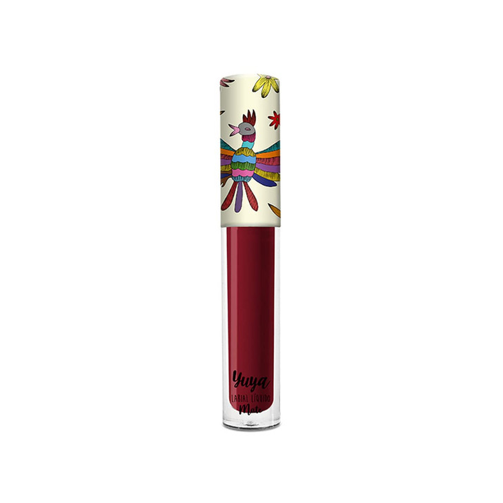 Yuya Cosmetics Republics Chiquita Liquid Matte Lipstick Exclusive Distinctive Design On Cap Sleek Matte Finish Intense Wine Color Long